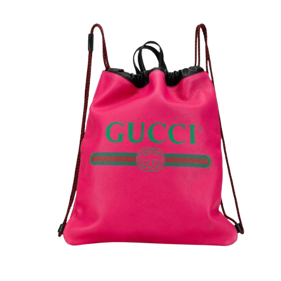 Vintage Pink Leather Gucci Backpack