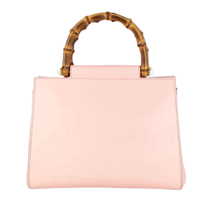 Pre-Owned Pink Leather Gucci Bamboo