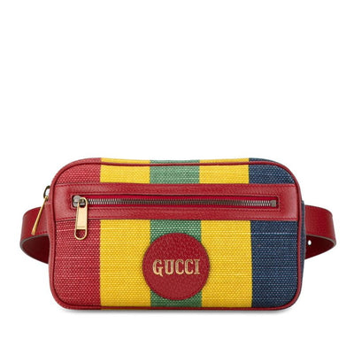 Red Canvas Gucci Belt Bag