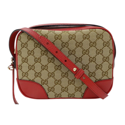 Vintage Red Canvas Gucci Crossbody Bag