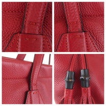 Thumbnail of Vintage Red Leather Gucci Bamboo - Image 5