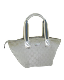 Thumbnail of Vintage Silver Canvas Gucci Handbag - Image 1