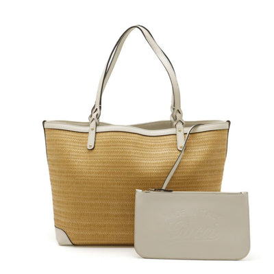 White Leather Gucci Tote