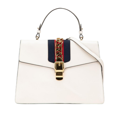 Pre-Owned White Leather Gucci Sylvie