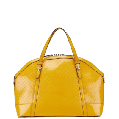 Yellow Leather Gucci Handbag