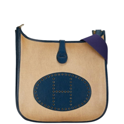 Beige Canvas Hermes Evelyne