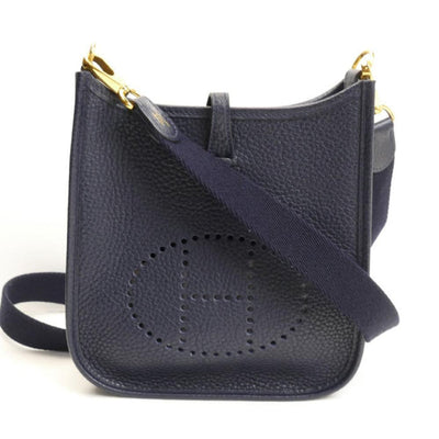 Pre-Owned Black Fabric Hermes Shoulder Bag