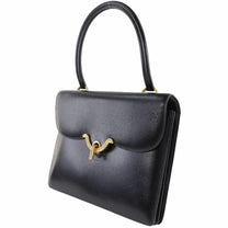 Thumbnail of Vintage Black Fabric Hermes Handbag - Image 2