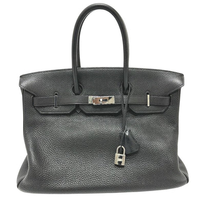 Vintage Black Leather Hermes Birkin