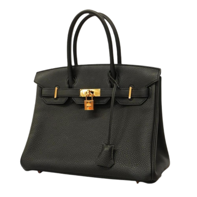 Black Leather Hermes Birkin