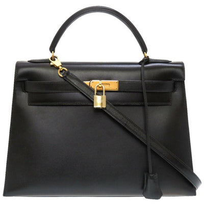 Black Leather Hermes Kelly