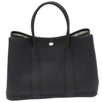 Thumbnail of Vintage Black Leather Hermes Garden Party - Image 1