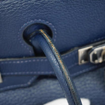 Thumbnail of Vintage Blue Fabric Hermes Handbag - Image 8