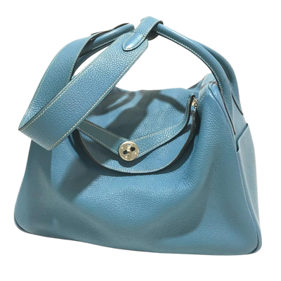 Pre-Owned Blue Leather Hermes Handbag