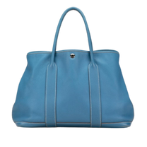 Thumbnail of Vintage Blue Leather Hermes Garden Party - Image 1