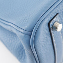 Thumbnail of Vintage Blue Leather Hermes Birkin - Image 4