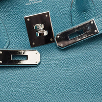 Thumbnail of Pre-Owned Blue Leather Hermes Birkin - Image 5