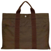 Thumbnail of Pre-Owned Brown Canvas Hermes Tote - Image 1