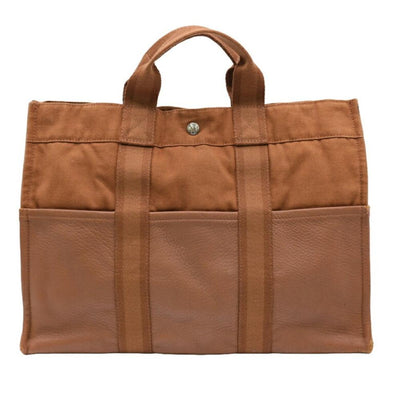 Pre-Owned Brown Canvas Hermes Tote