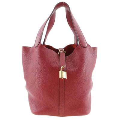 Vintage Brown Fabric Hermes Handbag