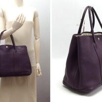 Thumbnail of Vintage Brown Fabric Hermes Tote - Image 3