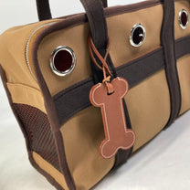 Thumbnail of Vintage Brown Fabric Hermes Travel Bag - Image 5