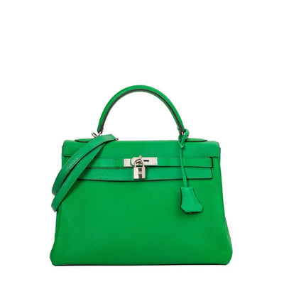 Green Leather Hermes Kelly