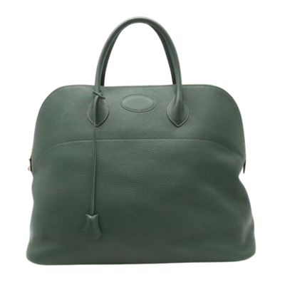 Pre-Owned Green Leather Hermes Bolide