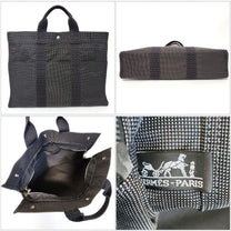 Thumbnail of Pre-Owned Grey Canvas Hermes Herline - Image 2