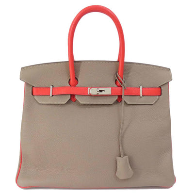 Pre-Owned Grey Leather Hermes Handbag
