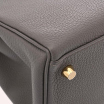 Thumbnail of Pre-Owned Grey Leather Hermes Kelly - Image 7