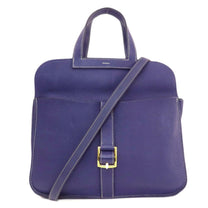 Thumbnail of Pre-Owned Navy Leather Hermes Shoulder Bag - Image 1