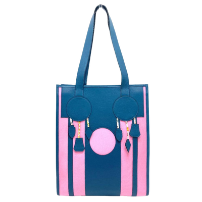 Pre-Owned Navy Leather Hermes Tote