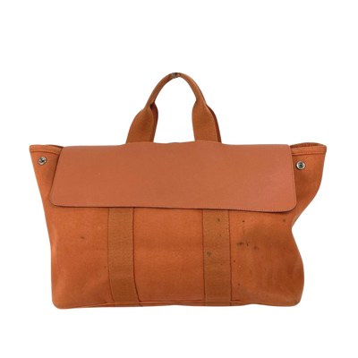 Orange Fabric Hermes Handbag