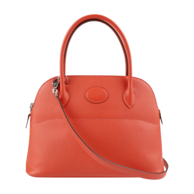 Orange Leather Hermes Bolide