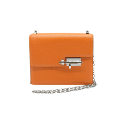 Pre-Owned Orange Leather Hermes Crossbody Bag