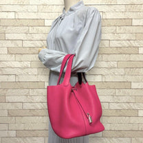 Thumbnail of Pink Leather Hermes Picotin Lock PM - Image 7