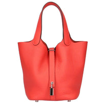 Thumbnail of Vintage Red Fabric Hermes Handbag - Image 3