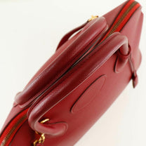 Thumbnail of Vintage Red Fabric Hermes Handbag - Image 5