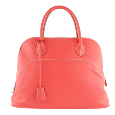 Vintage Red Leather Hermes Bolide