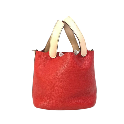 Red Leather Hermes Handbag