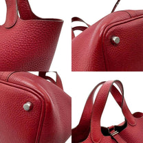 Thumbnail of Vintage Red Leather Hermes Picotin Lock PM - Image 4