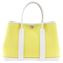 Thumbnail of Vintage Yellow Canvas Hermes Garden Party - Image 1