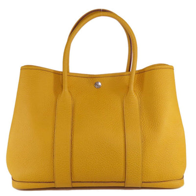 Vintage Yellow Leather Hermes Tote