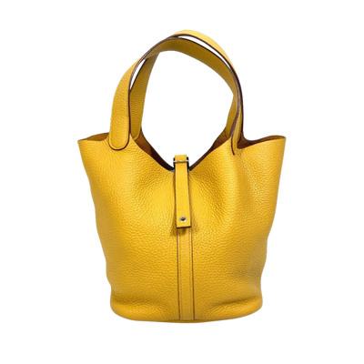 Yellow Leather Hermes Handbag