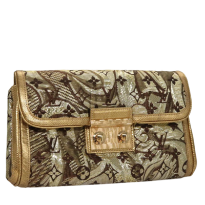 Vintage Beige Canvas Louis Vuitton Clutch