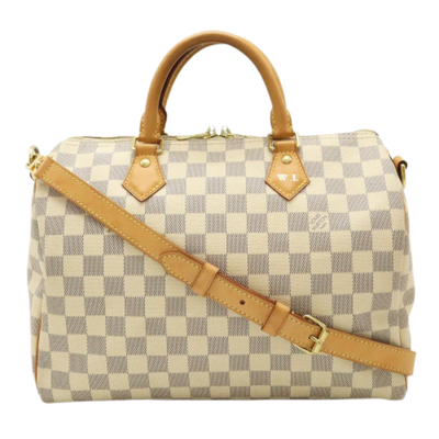 Pre-Owned Beige Canvas Louis Vuitton Speedy