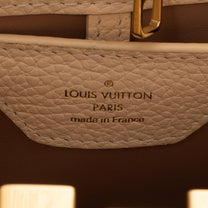 Thumbnail of Vintage Beige Leather Louis Vuitton Capucines - Image 9