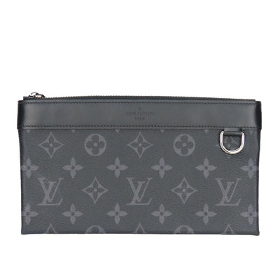 Pre-Owned Black Canvas Louis Vuitton Clutch