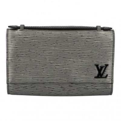 Pre-Owned Black Leather Louis Vuitton Clutch